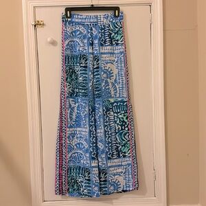 LILY PULITZER XS BAL HARBOR PALOOZA PANT IN DEEP INDIGO